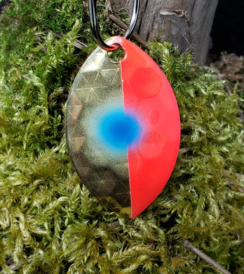 3.5 Cascade, Brass back, Brass | Red, Blue dot