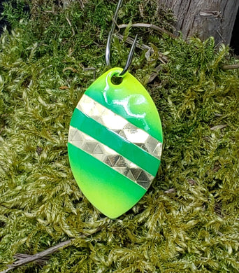 3.5 Cascade, Brass back, Chartreuse, Green, Dbl Brass stripe