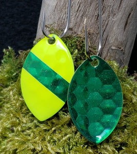3.5 Cascade, Candy Emerald back, Chartreuse with Emerald stripe