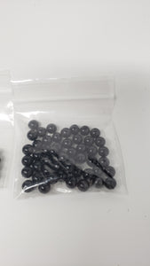 8mm bead, Black, 20 or 60 pack