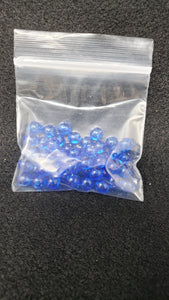 8mm bead, Transparent Blue, 20 or 60 pack