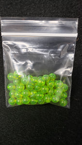 8mm bead, Transparent Green, 20 or 60 pack
