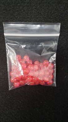 8mm bead, Transparent Pink, 20 or 60 pack