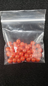 8mm bead, Transparent Salmon Red, 20 or 60 pack
