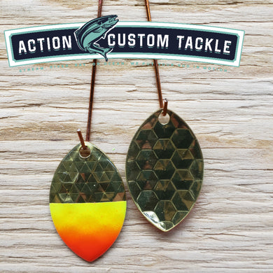 3.5 Cascade, Brass back, Brass, Lime Chartreuse, Red tip