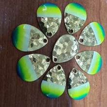 Load image into Gallery viewer, 3.5 Colorado, brass back, Brass White Chartreuse Blue