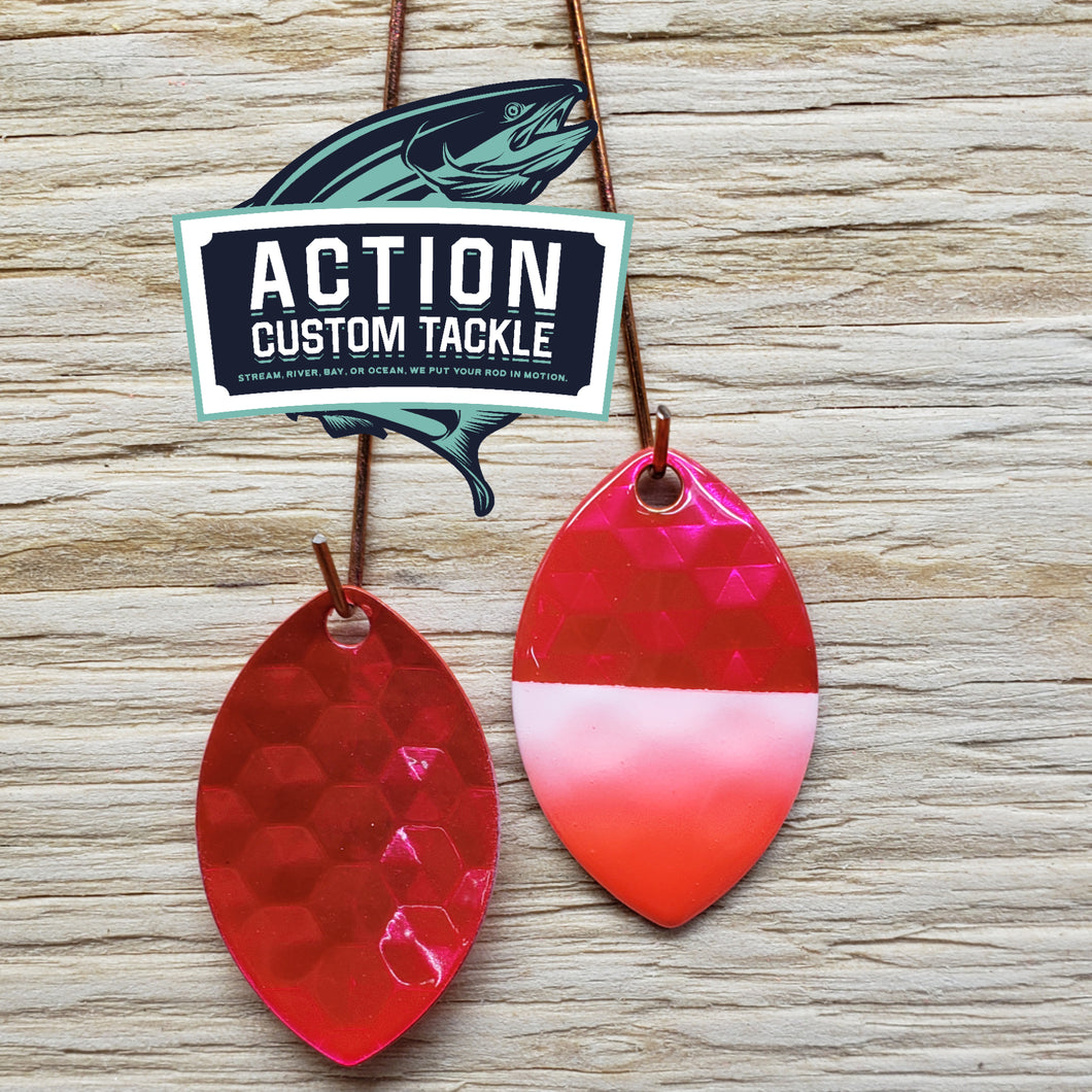 3.5 Cascade, Candy Strawberry Red front & back, White Red tip