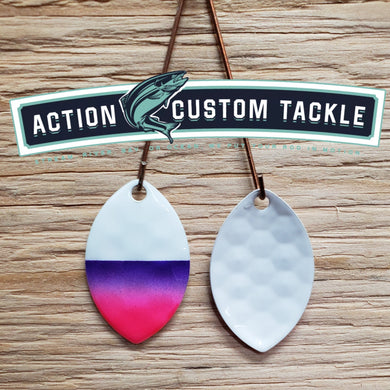 3.5 Cascade, White back, Purple Pink tip