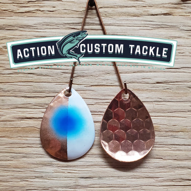 3.5 Colorado, copper back, Copper 1/2 White Blue dot