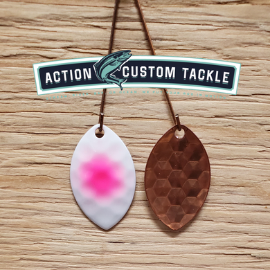3.5 Cascade, Copper back, White Pink dot
